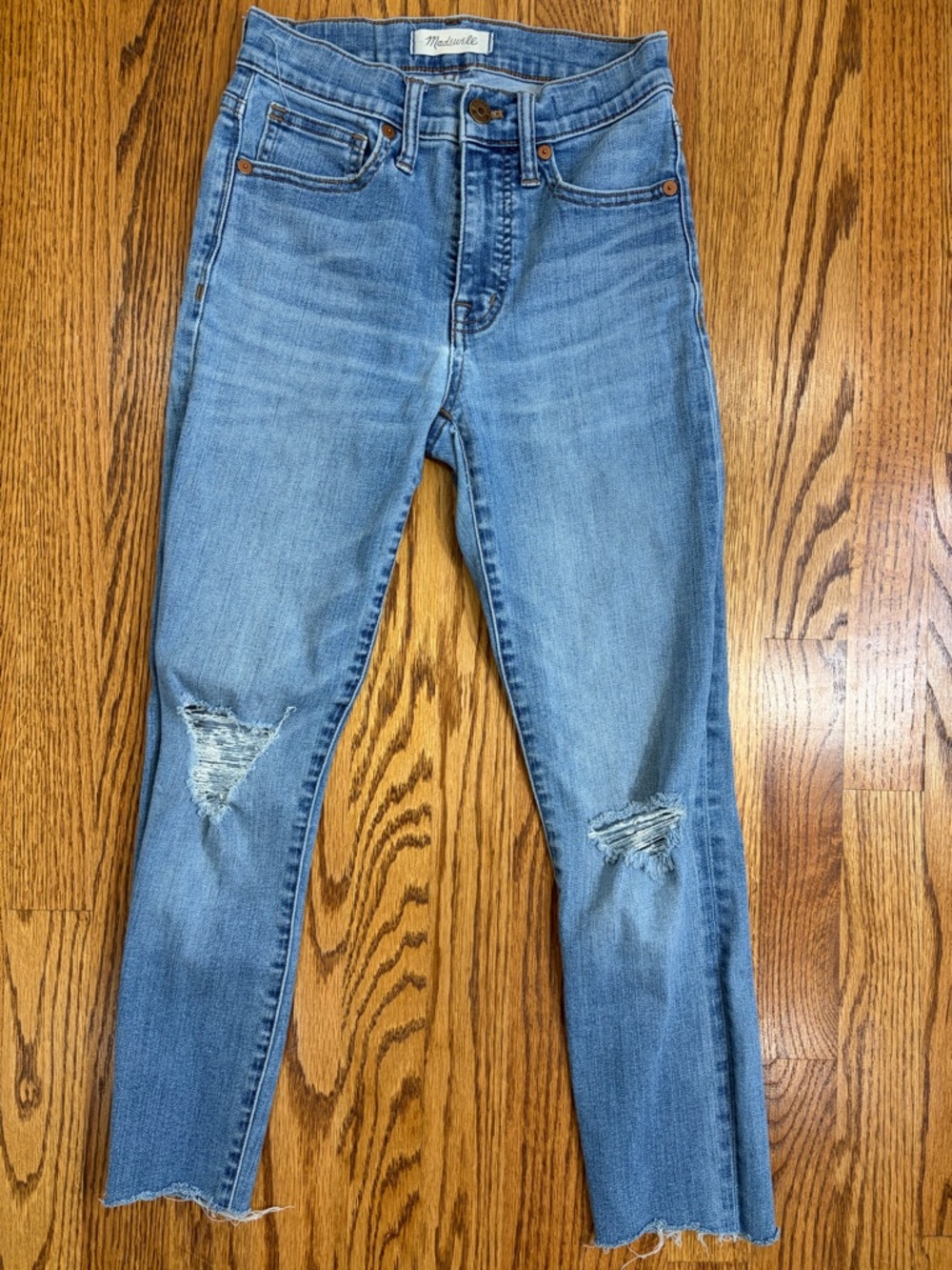 Madewell 9" Distressed High-Rise Skinny Jeans